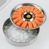 Vassoio di Servizio Freddo Portatile Raffreddamento Piastra Raffredda Acciaio Inossidabile Piastra Refrigerata Con Vassoio Ghiaccio Per Casa Casa Cucina