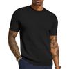 Men's Summer T-shirt Knitted European And American Retro Style Round Neck Long Sleeved Shirt