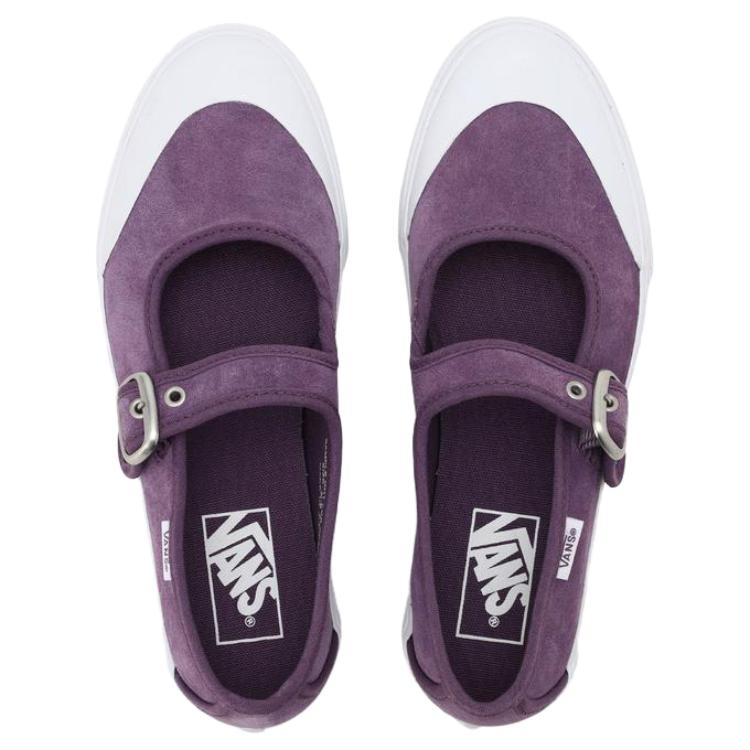Vans Style 93 Leather Fashion Comfortable Flat Mary Jane Shoes Women shoes Purple VN000CRRCIF