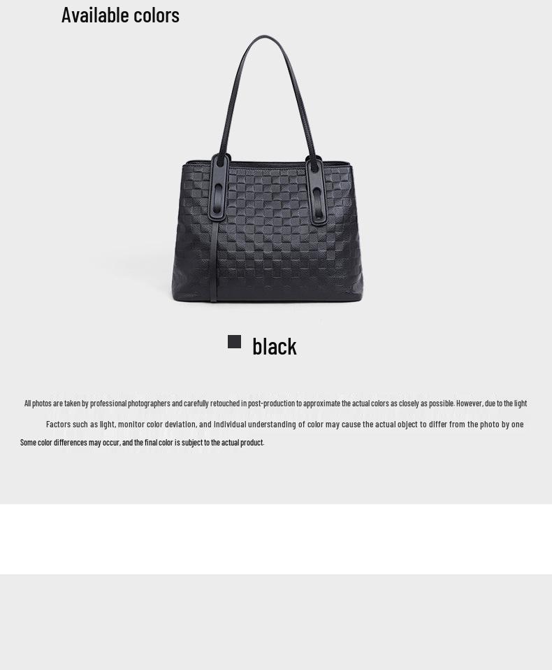2026 Women's Genuine Leather Tote Bag - Trendy, Large Capacity, Handheld & Shoulder, Fashionable Commute Accessory