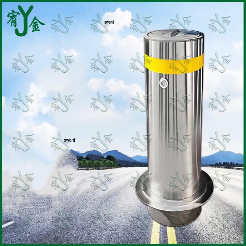 Reflective Stainless Steel Parking Barrier Warning Post