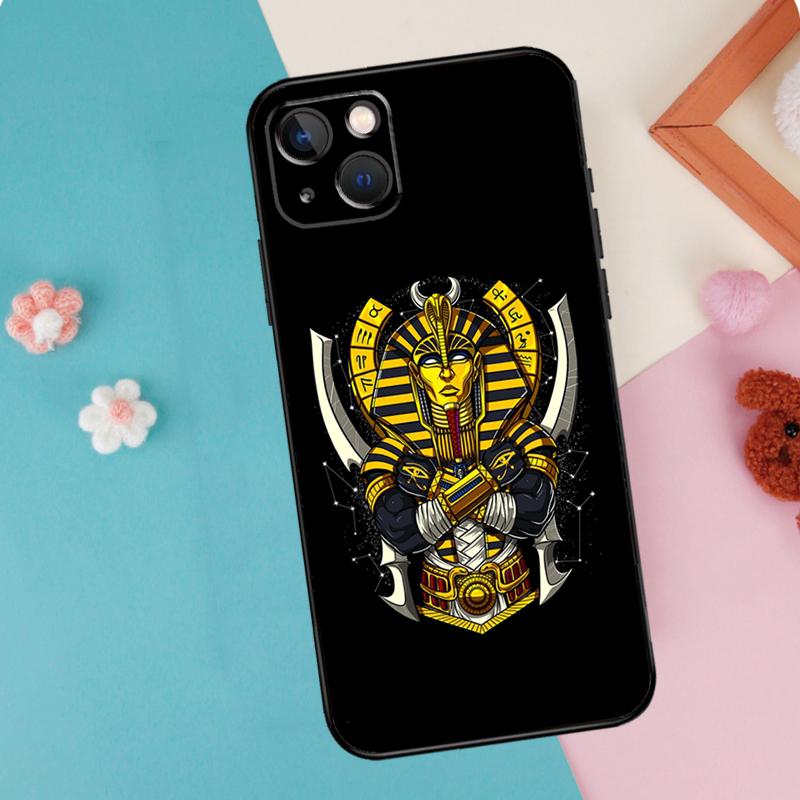 Egypt Nefertiti Anubis Ankh Phone Case For iPhone 16 15 14 13 11 12 Pro Max Plus Mini XR 16e Funda Silicone Back Cover