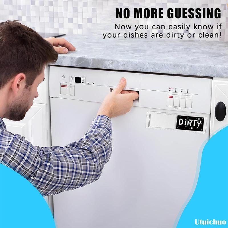 Spülmaschinenmagnet „Clean Dirty Marker“, Magnetmarker für Spülmaschine oder Kühlschrank