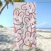 Cute Bunny Summer Beach Towel Patterned Sunscreen And Windproof Suitable For Swimming Pool Camping Travel