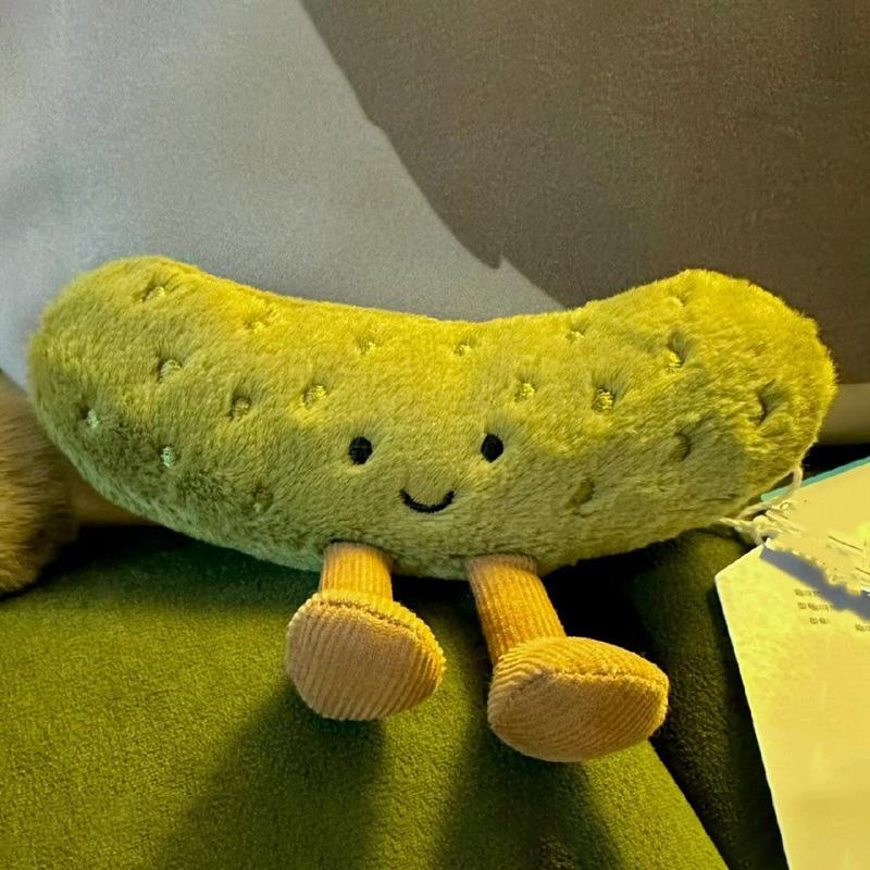 

Милая плюшевая игрушка-огурец с забавным овощем, зеленым растением, плюшевым школьным рюкзаком, плюшевым украшением, куклой для ребенка и взрослого, подарок 10cm