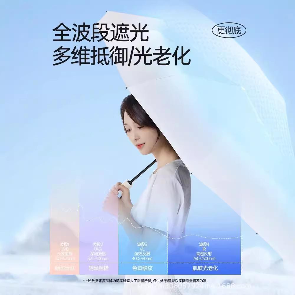 Umbrella Disposable wholesale 11 bone umbrella Storm-resistant weather and rain parasol Female folding advanced heat-sensitive umbrella
