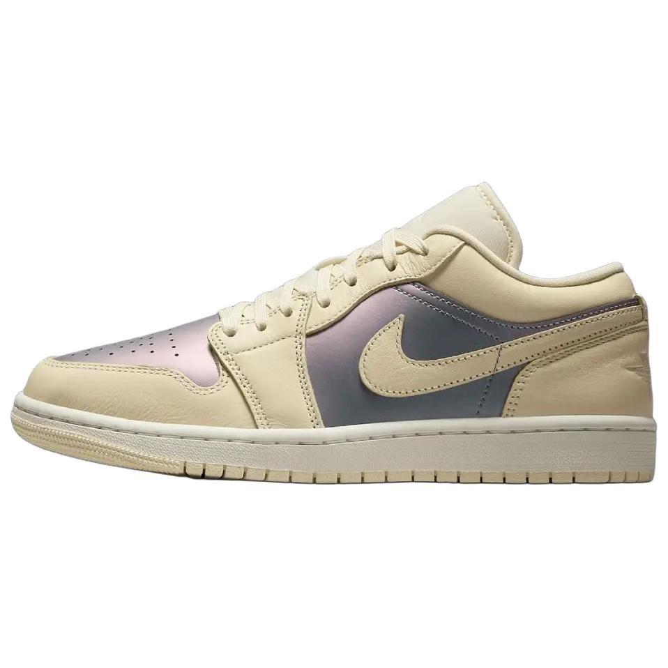 Jordan Air Jordan 1 Résistantes à l'abrasion Basses Vintage Chaussures de Basketball pour Femmes Beige IH4110-104