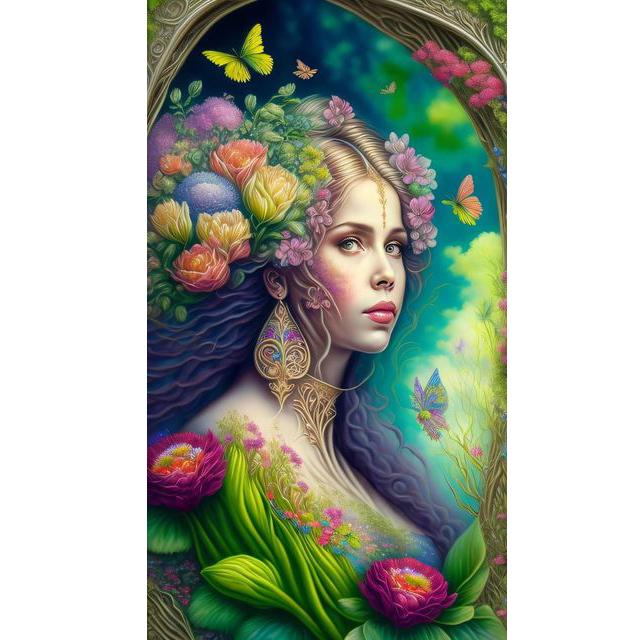 Buttferfly Fairy Woman 5D Diamond Painting Portrait Full Drill Diamond Mosaic Woman Embroidery Flower Picture Rhinestone Art U40