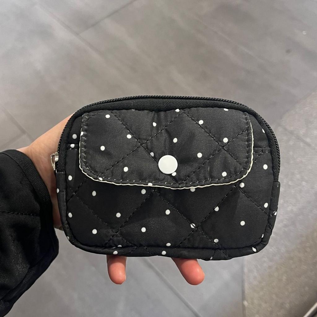 Soft Polka Dot Tampon Storage Bag Large Capacity Embroidered Sanitary Napkin Pouch Thickened Korean Style Makeup Pouch Daily