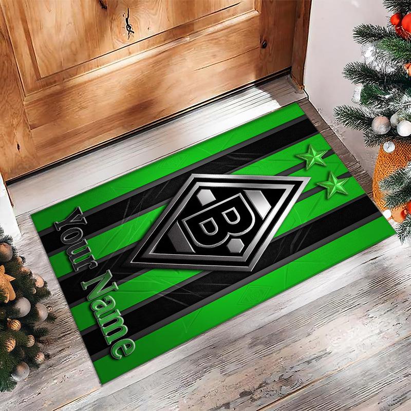 Tappeto in Cristallo Velluto Stampato Borussia Mönchengladbach Tappeto Antiscivolo in Cristallo Velluto Per Divano Camera da Letto Decorazione Interna per la Casa