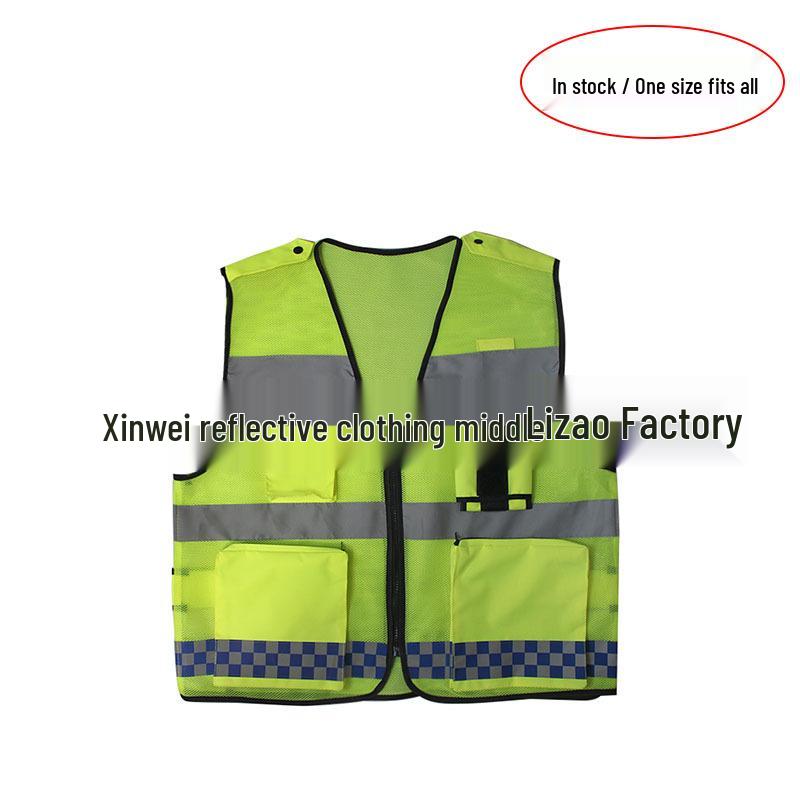 High-Visibility Reflective Safety Vest for Traffic and Construction Workers