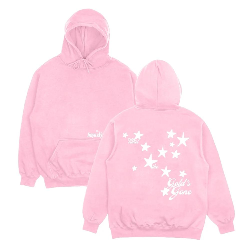Gold's Gone Hoodie Freya Skye Sängerin Grafik Kleidung Männer Frauen Lässige Pullover Harajuku Street Hip Hop Langarm Streetwear S weiß