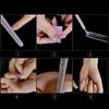 10 stücke Transparent Lange Acryl Gravierte Runde Falsche Nägel Verlängerung Französisch Finger Nagel Tipps Für Werkzeuge