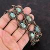 Amazonite Bracelet Copper Wire Wrapped Gemstone Jewelry Adjustable Chain Bracelet Copper Bracelet Handmade Wire Wrap Bracelet Gifts For Wife