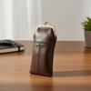 Multi-Functional Leather Kiss Lock Purse Secure Closure Vintage Sunglasses Pouch  Daily