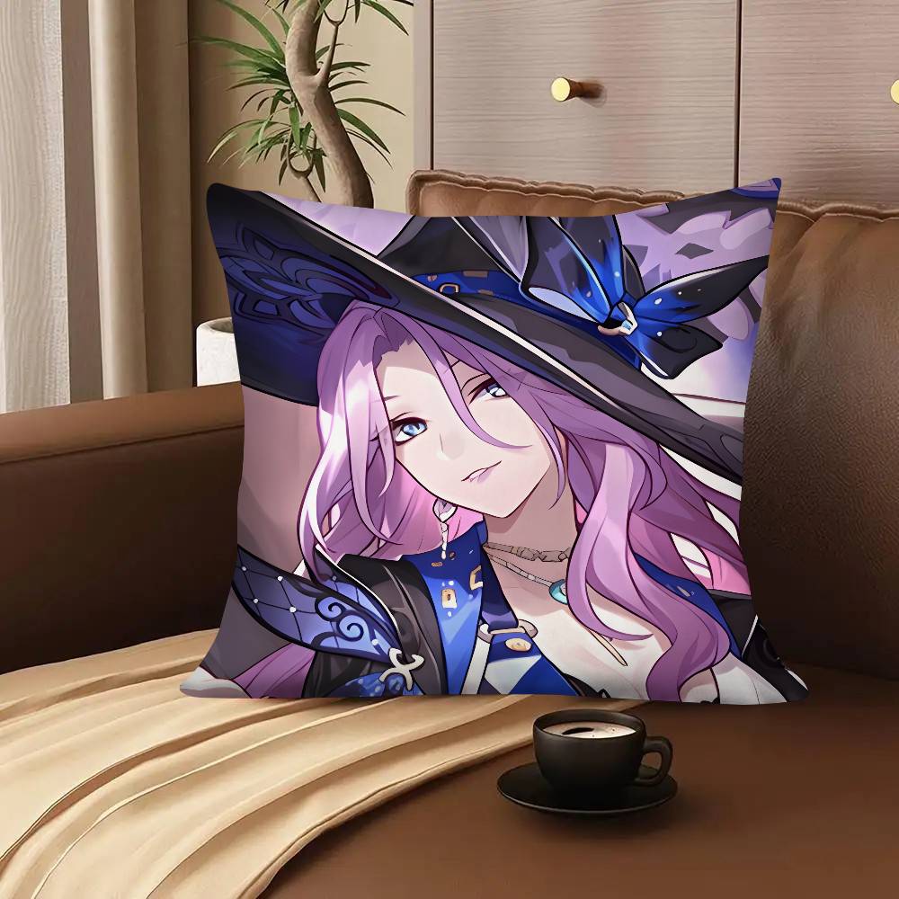 

1pc Game Cool Anime Girl Honkai Star Rail Jade Pillow Case Fashion Square Pillowcase Bedroom Sofa Room Ins Decoration Leisure 16x16Inch
