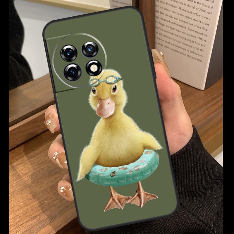 Cute Cartoon Duck Case For OnePlus Nord 5 CE 2 3 4 Lite N20 N30 OnePlus 15 R 13R 12R 10T 13T 10 11 12 13 Cover