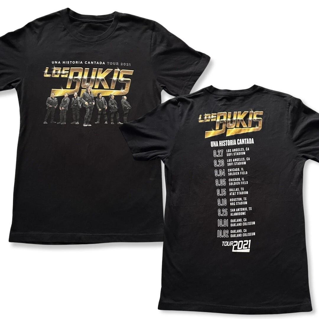 

Los Bukis Una Historia Cantada Tour 2021, Black Doublesided T-Shirt, Unisex Sz S 3XL