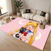 Benutzerdefinierter Kristall-Samt-Teppich mit Namen, Sailor Moon Bequeme rutschfeste Bodenmatte für die Zimmerdekoration