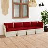 Day and Night - Day and Night 4-seater Garden Pallet Sofa with Fir Wood Cushions