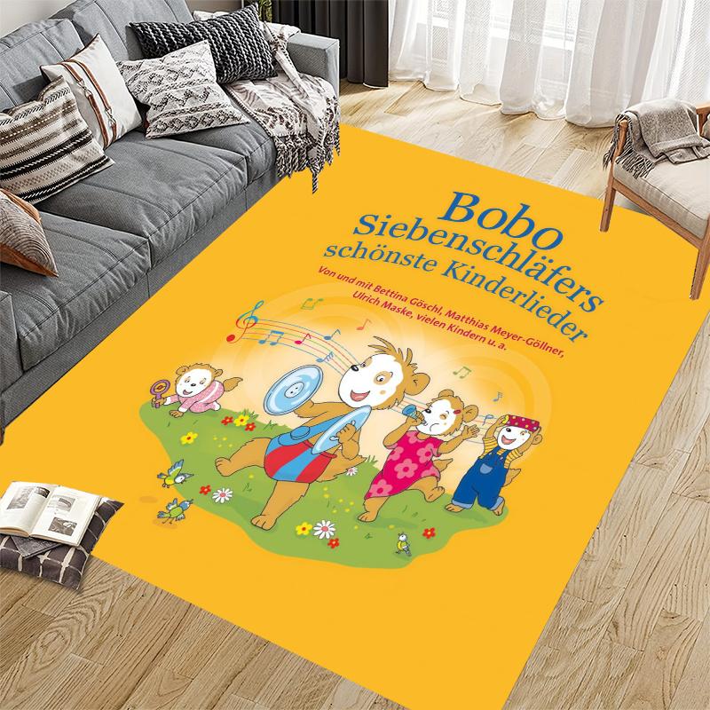 Bobo Home Sofa Decoration for Living Room & Bedroom, Non‑Slip Play Flannel Floor Mat for Game Room