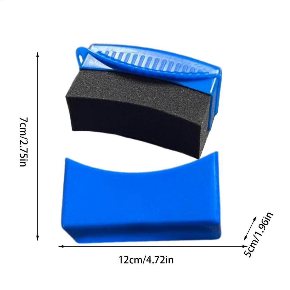Flat Curved Car Wheel Polishing Waxing Sponge Brush With Cover ABS Washing Cleaning Tire Contour Dressing Applicator Pads
