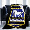 Town Football Club Crest Printed Throws Blanket Soft Flannel Blankets for Couch Bed Gifts for Men Women Picnic blanket Christmas gifts