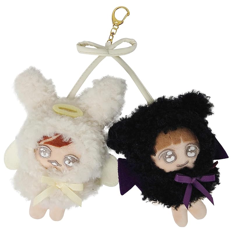 

[Cross Marbury] Oshikatsu charm Sewing poncho 10cm sewing clothes key ring angel and devil Dress up Sewing activities stuffed toy kpopdoll concert