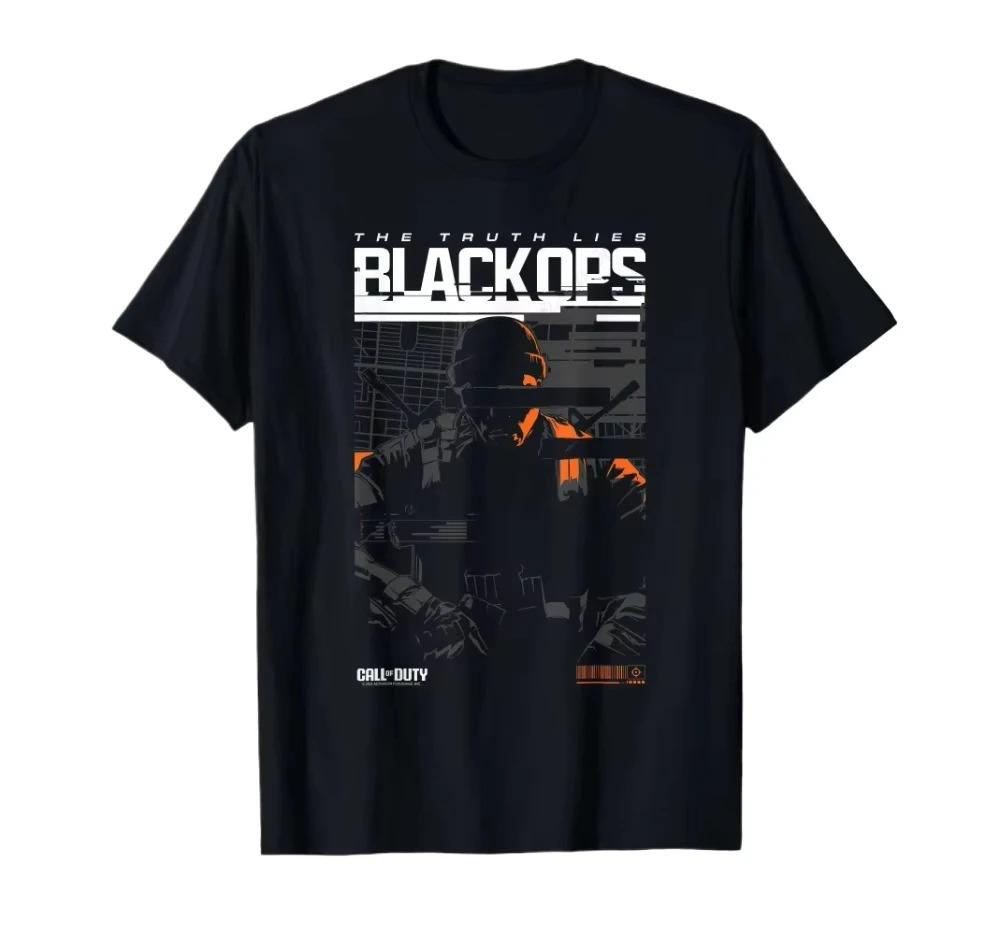 

Black Call of Duty Ops Halftone Game TShirt T Shirt Women Tee Fashion Short Sleeve Tshirt Oversized Streetwear Tops S
