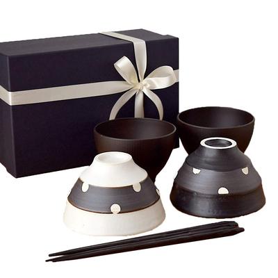 Tableware East Japanese Tableware Gift Set: Couple's Rice Bowl Set, Dinnerware Set, Wedding Gift