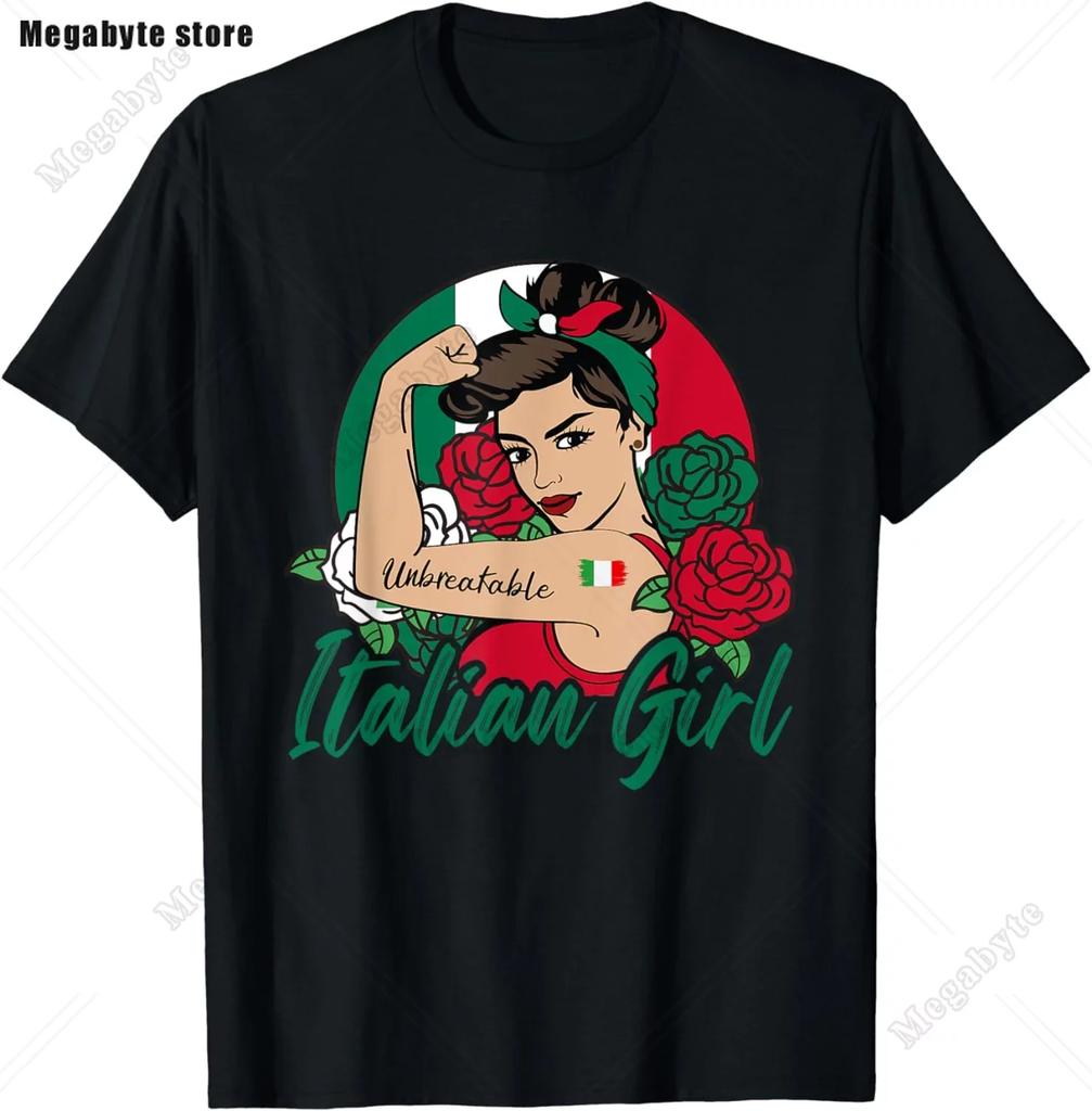Italia TShirt Italy Flag Coat of Arms Tee Shirt Repubblica Italiana Italian Heritage Vintage T Shirt Guys Streetwear Crew Neck