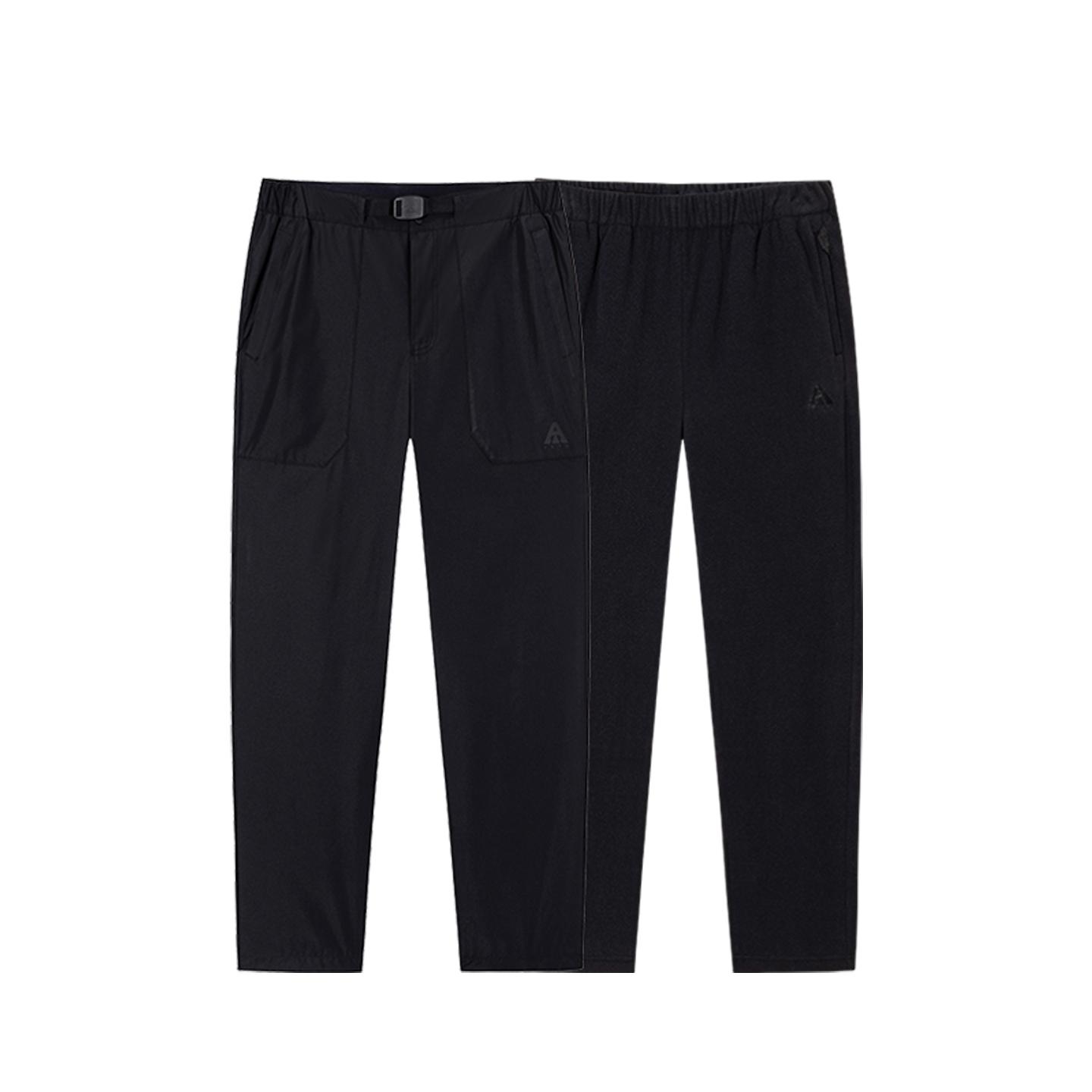 

Anta Мужской спортивный костюм из двух частей серии Outdoors Зимние тактические брюки Мужские брюки Базовый черный 952546505-3 S