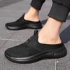 Large Size New Mesh Half-drag Casual Shoes Men's Breathable Half-tray Sandals One-pedal Bag Head Slippers