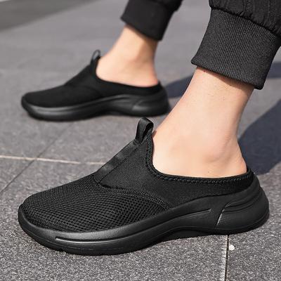 Large Size Summer New Mesh Half-drag Casual Shoes Breathable Half-support Sandals Bag Head Slippers