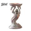 Artistic Home Accents Cute Ghost Candle Holder Iridescent Resin Spooky Pedestal for Gothic Room Accessories Taper Candles Candlestick Stand