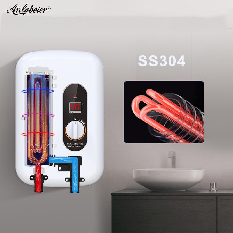 Compact Electric Water Heater with Adjustable Temperature for Shower and Bath, CE CB Certified