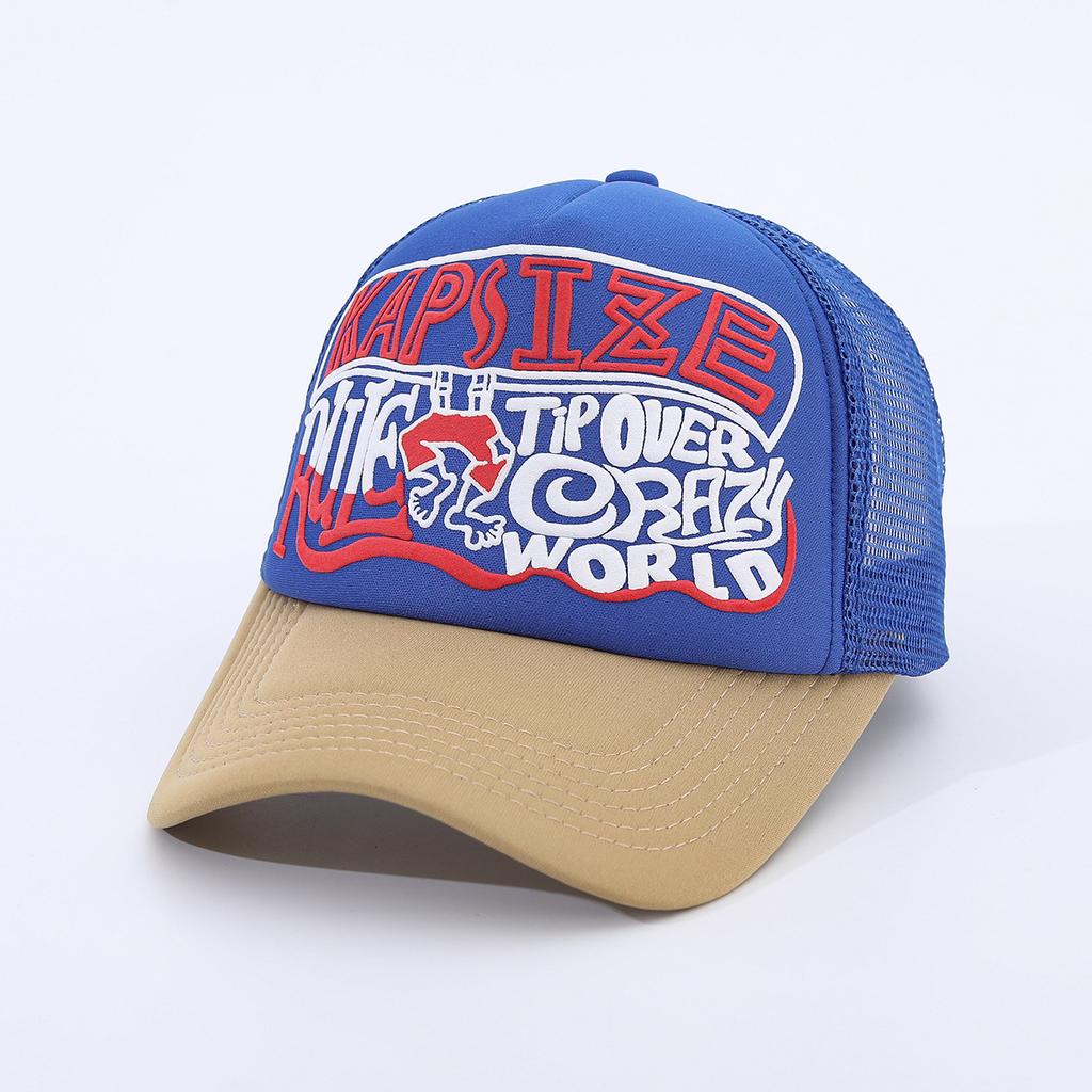 Letter Three-Dimensional Printing Sun Hat, Male And Female Couples Net Hat, Truck Hat, Versatile Breathable Baseball Cap
