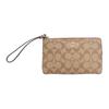 Corner Zip 19 Monogram Coated Canvas Mahjong Clutch Wristlet Small Women Clutch Khaki 6648-IME74