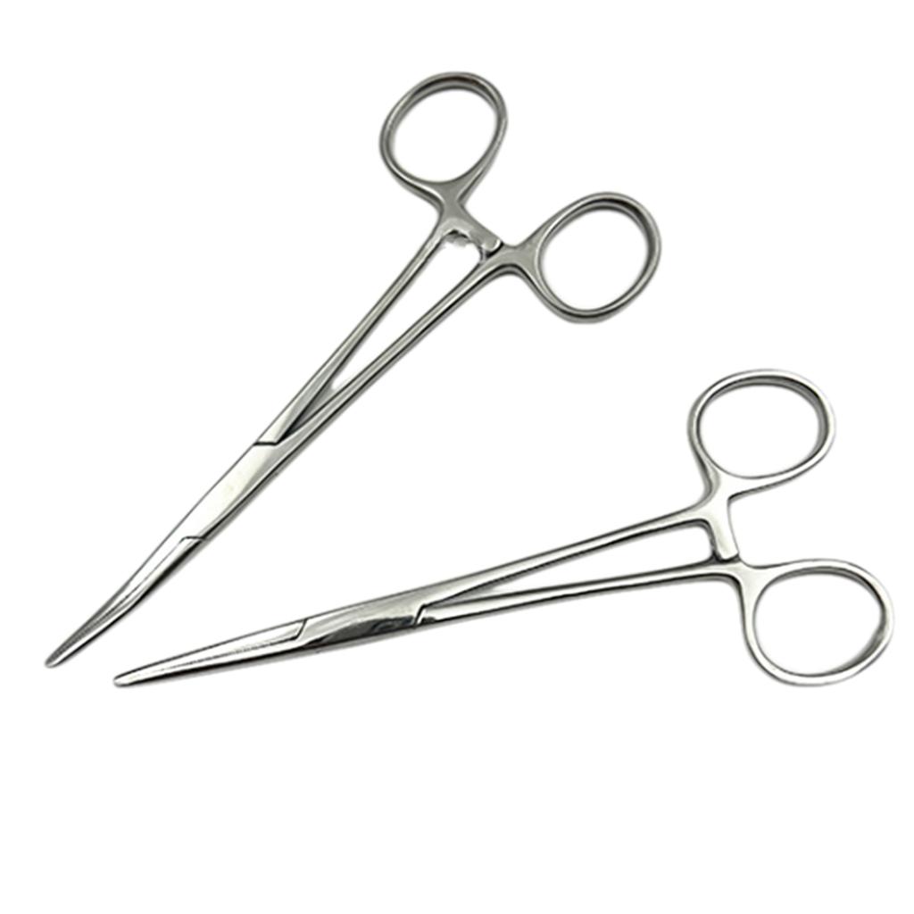 Stainless Steel Hemostatic Forceps Pet Supplies Large And Small Straight Elbow Hair Removal Cupping Forceps Pointed Mosquito Type Hemostatic Forceps
