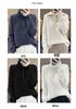 Women's High Neck Zipper Wool Pullover Sweater - Autumn Winter Loose Fit Base Layer