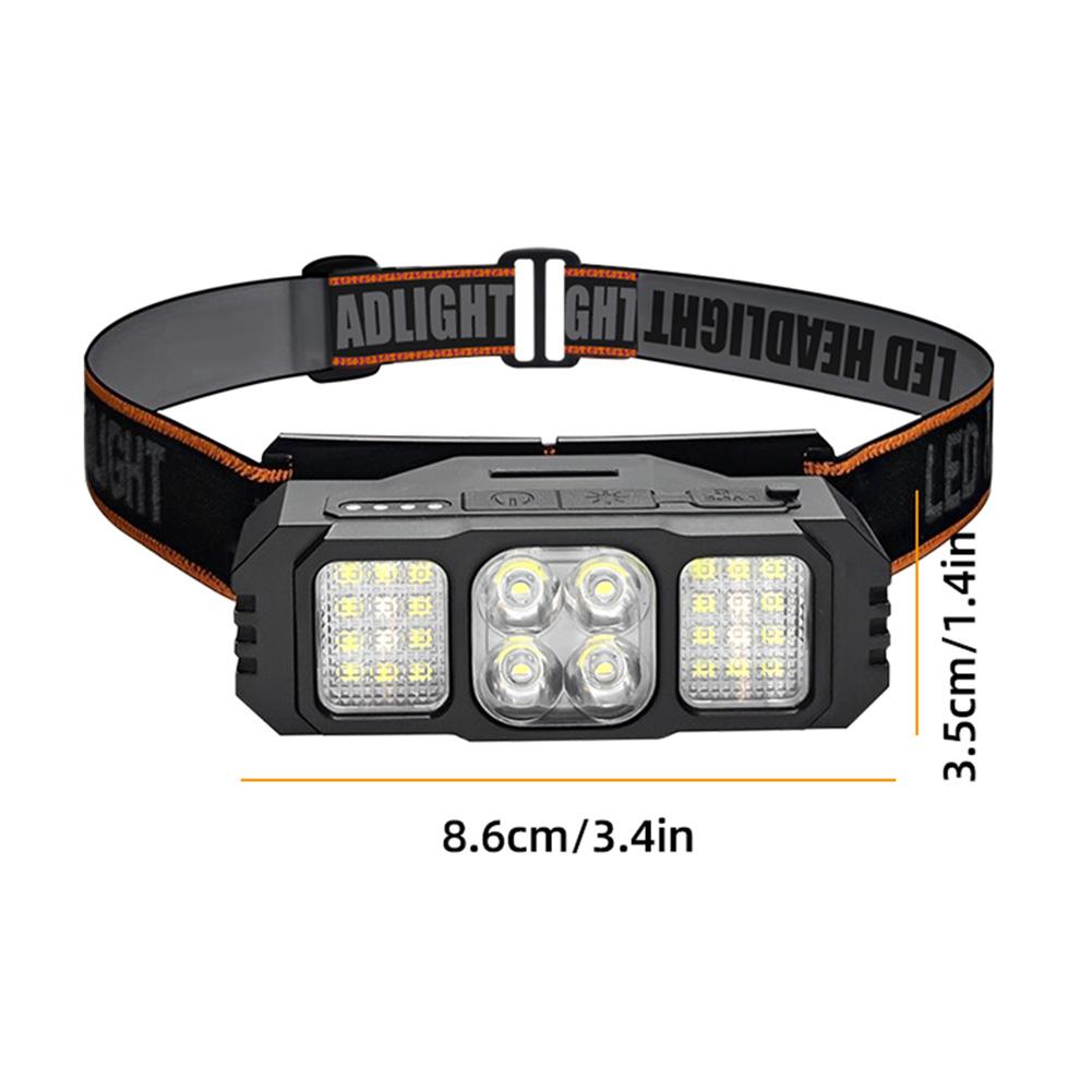 Headlight Rechargeable Flashlight Head Lamp Head Light for Outdoor Hunting Hiking Camping Gear