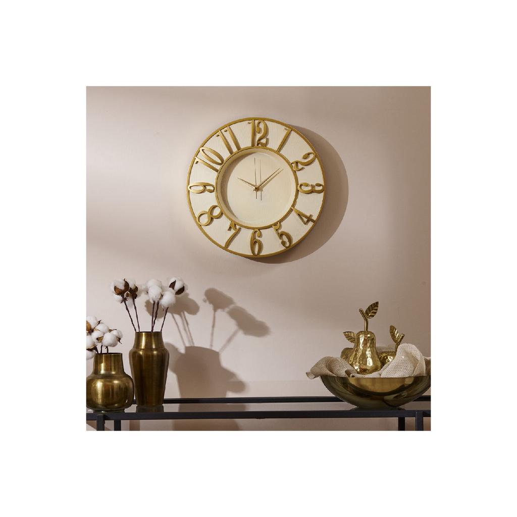 Decorative Wall Clock - Beige - 34 Cm