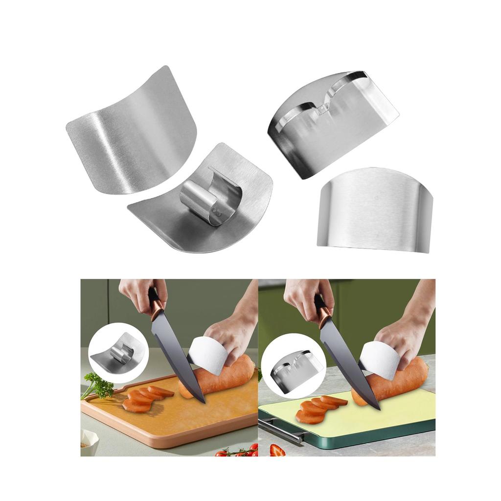 2Pcs Cut Slice Safe Guard Knife Cutting Finger Protectors Vegetables Multiuse Sturdy Lightweight Finger Guards for Cutting