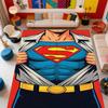 Superman superhero logo rug, suitable for bedrooms, living rooms, and home sofa decoration; large children's decorative floor