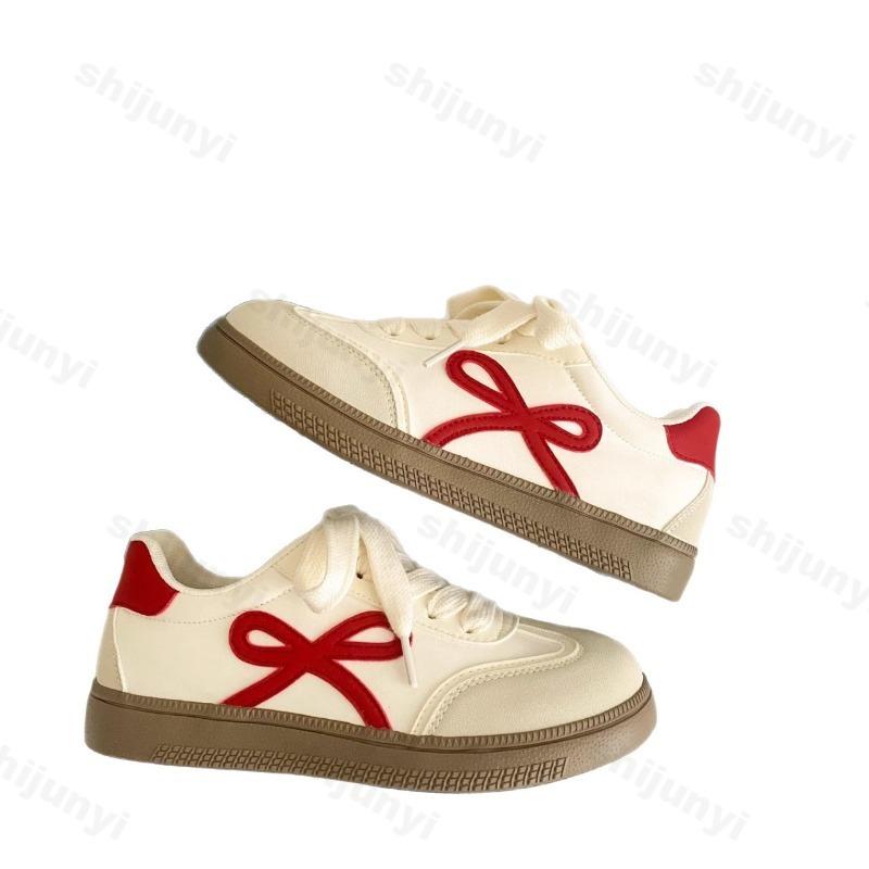 Sweet Women's Flats 2025 Spring Autumn Outdoor Fashion Cross Tied Casual Shoes Lightweight Comfortable Non Slip Vulcanized Shoes