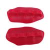 1 Pair Workout Grips Multifunctional Weight Lifting Rubber Gym Grips for Barbell and Dumbbell Red