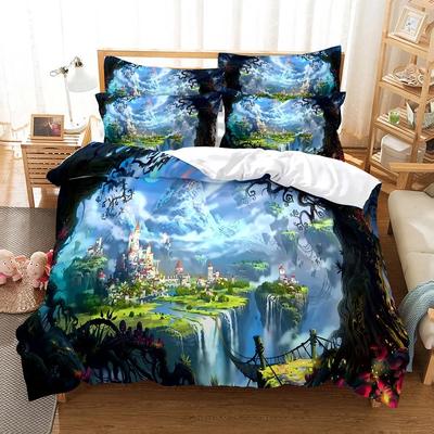 Juego de Ropa de Cama Juego de Funda Nórdica Ropa de Cama con Impresión Digital 3D Tamaño Queen Juego de Cama Diseño de Moda
