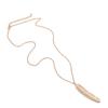 New Personality Simple Alloy Leaves Feathers Women's Necklace, Hot Women's Sweater Chain Statement Necklace Necklaces & Pendants