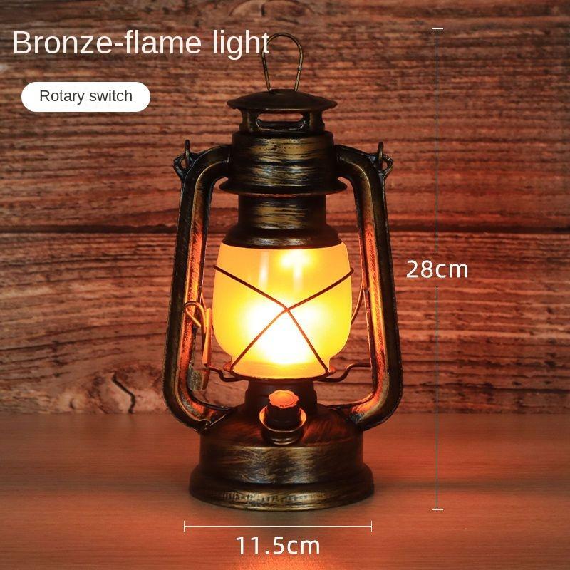 Rechargeable Bar Table Lamp Creative Retro Ambience Light Decoration Desk Lamp Outdoor Vintage Kerosene Lamp Barn Lantern