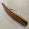 Edoten Geta Sandals, Yellow Tatami Embossed, Made in Japan, Light Sole (Double Core), White Strap, Size L (Large)